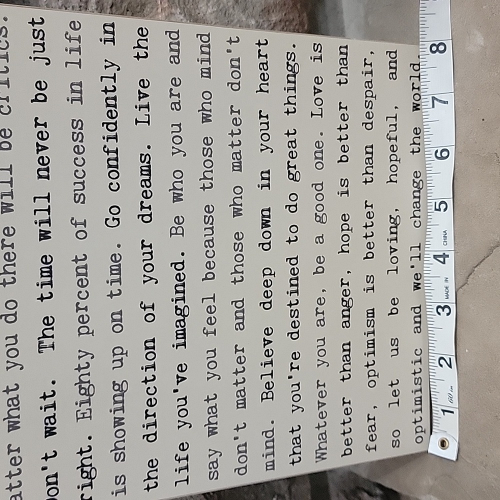 Fear Less Plaque - Picture 4 of 5